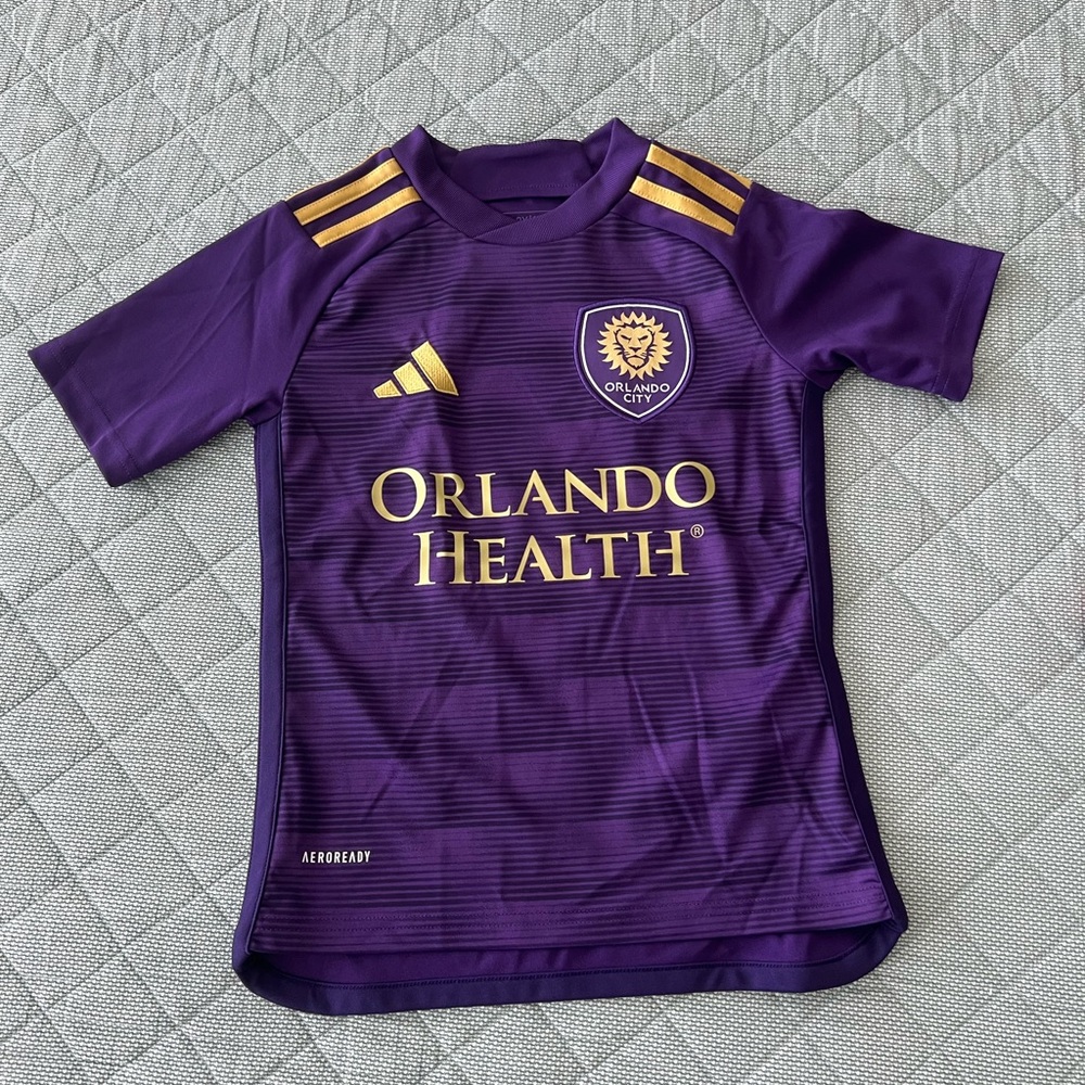 Adidas Purple and Gold Soccer Jersey